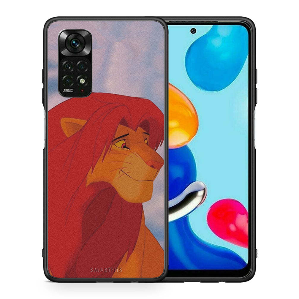 Θήκη Αγίου Βαλεντίνου Xiaomi Redmi Note 11 Pro 5G Lion Love 1 από τη Smartfits με σχέδιο στο πίσω μέρος και μαύρο περίβλημα | Xiaomi Redmi Note 11 Pro 5G Lion Love 1 case with colorful back and black bezels