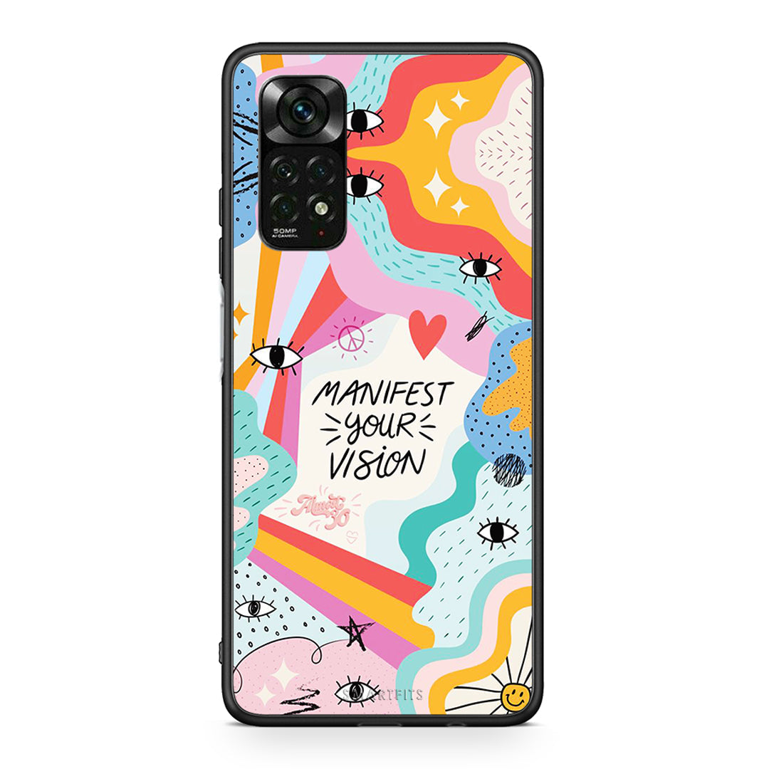 Xiaomi Redmi Note 12 Pro 4G Manifest Your Vision θήκη από τη Smartfits με σχέδιο στο πίσω μέρος και μαύρο περίβλημα | Smartphone case with colorful back and black bezels by Smartfits