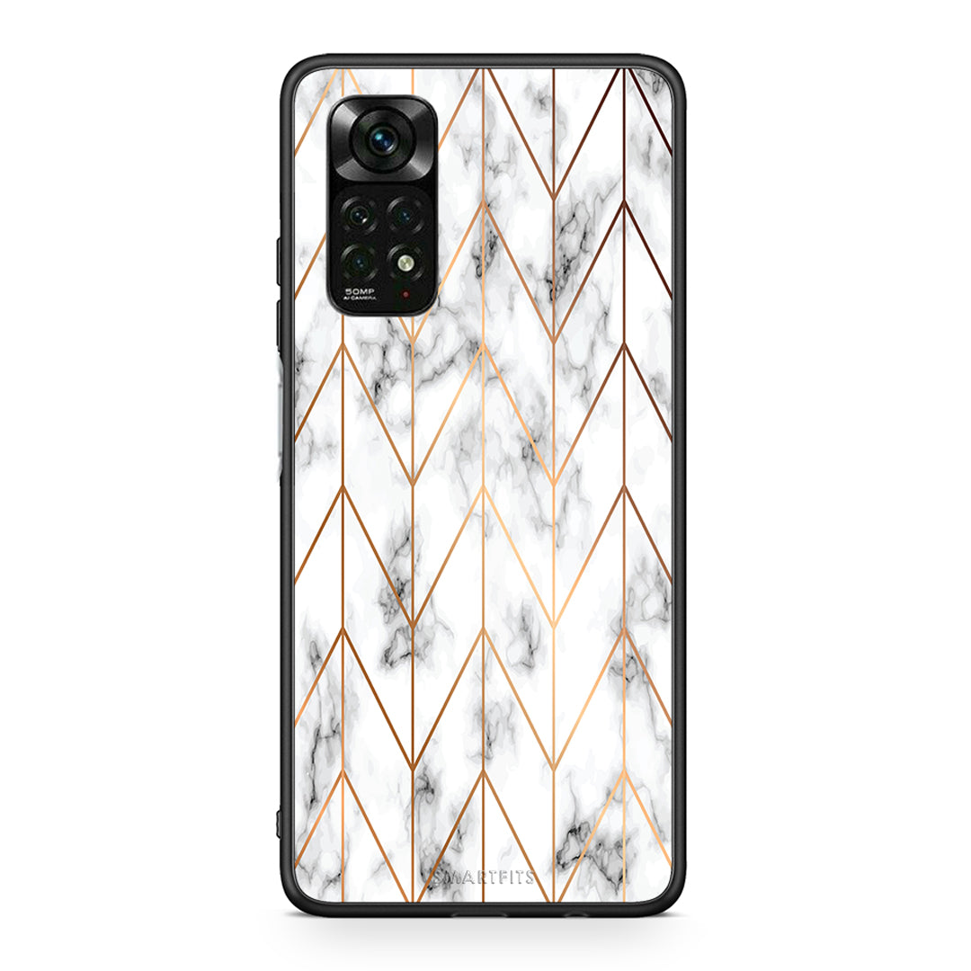 44 - Xiaomi Redmi Note 11 Pro 5G Gold Geometric Marble case, cover, bumper