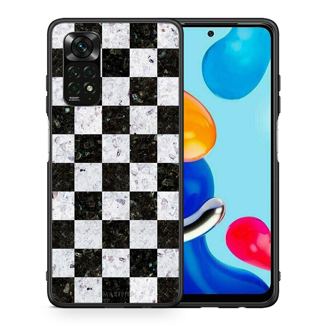 Θήκη Xiaomi Redmi Note 12 Pro 4G Square Geometric Marble από τη Smartfits με σχέδιο στο πίσω μέρος και μαύρο περίβλημα | Xiaomi Redmi Note 12 Pro 4G Square Geometric Marble case with colorful back and black bezels