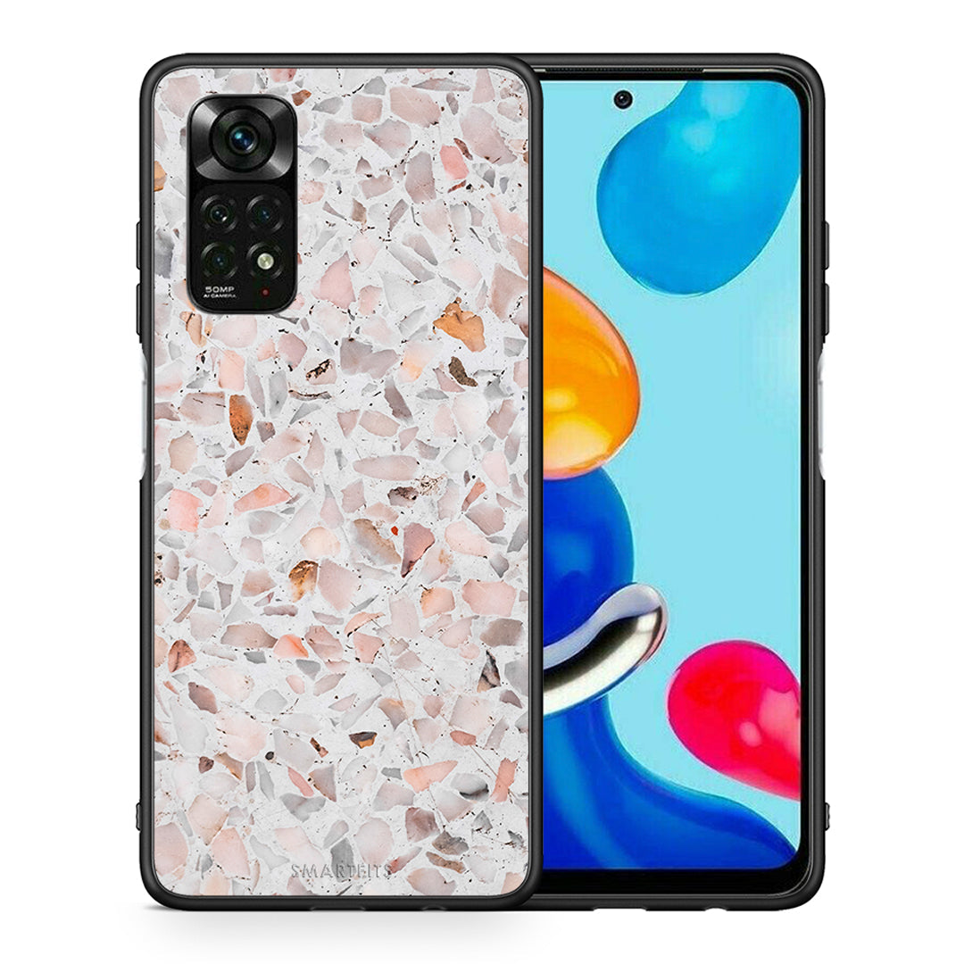 Θήκη Xiaomi Redmi Note 12 Pro 4G Marble Terrazzo από τη Smartfits με σχέδιο στο πίσω μέρος και μαύρο περίβλημα | Xiaomi Redmi Note 12 Pro 4G Marble Terrazzo case with colorful back and black bezels