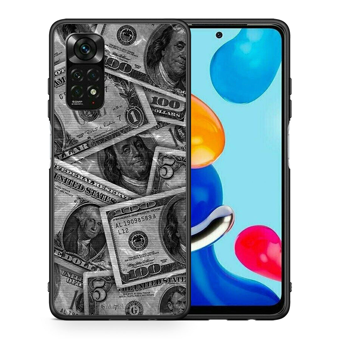 Θήκη Xiaomi Redmi Note 11 Pro 5G Money Dollars από τη Smartfits με σχέδιο στο πίσω μέρος και μαύρο περίβλημα | Xiaomi Redmi Note 11 Pro 5G Money Dollars case with colorful back and black bezels