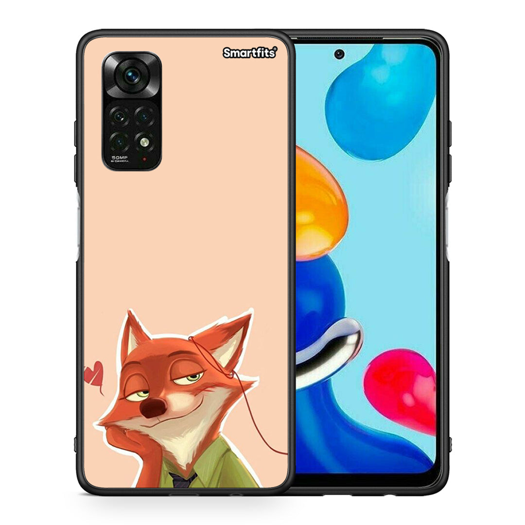 Θήκη Xiaomi Redmi Note 12 Pro 4G Nick Wilde And Judy Hopps Love 1 από τη Smartfits με σχέδιο στο πίσω μέρος και μαύρο περίβλημα | Xiaomi Redmi Note 12 Pro 4G Nick Wilde And Judy Hopps Love 1 case with colorful back and black bezels