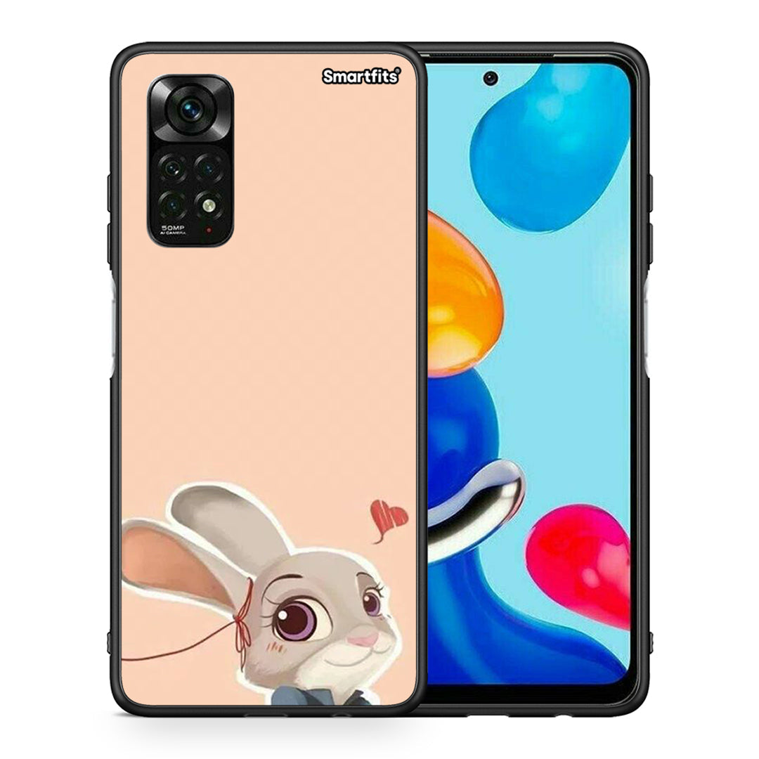 Θήκη Xiaomi Redmi Note 11 Pro 5G Nick Wilde And Judy Hopps Love 2 από τη Smartfits με σχέδιο στο πίσω μέρος και μαύρο περίβλημα | Xiaomi Redmi Note 11 Pro 5G Nick Wilde And Judy Hopps Love 2 case with colorful back and black bezels