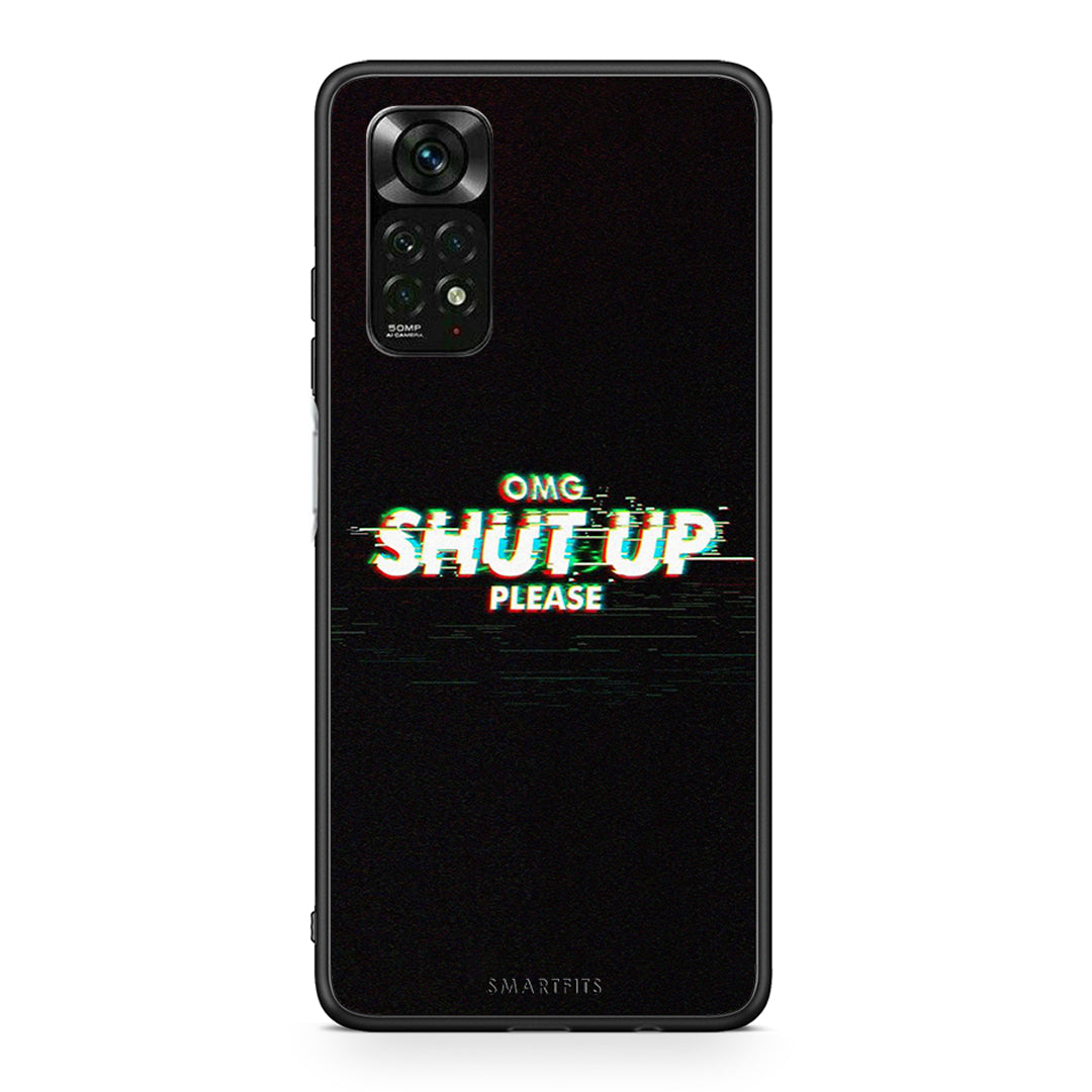 Xiaomi Redmi Note 11 Pro 5G OMG ShutUp θήκη από τη Smartfits με σχέδιο στο πίσω μέρος και μαύρο περίβλημα | Smartphone case with colorful back and black bezels by Smartfits