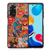 Thumbnail for Θήκη Xiaomi Redmi Note 11 Pro 5G PopArt OMG από τη Smartfits με σχέδιο στο πίσω μέρος και μαύρο περίβλημα | Xiaomi Redmi Note 11 Pro 5G PopArt OMG case with colorful back and black bezels