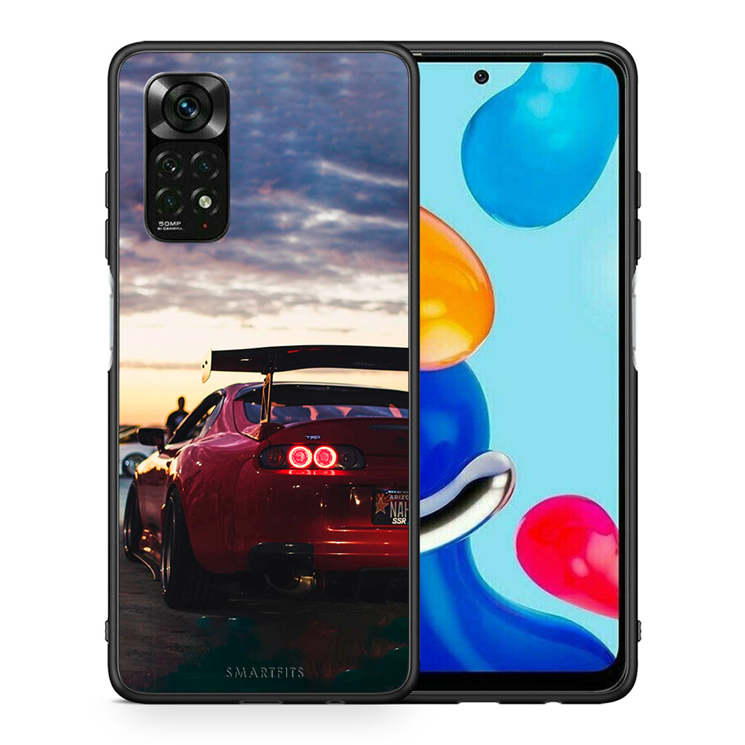 Θήκη Xiaomi Redmi Note 12 Pro 4G Racing Supra από τη Smartfits με σχέδιο στο πίσω μέρος και μαύρο περίβλημα | Xiaomi Redmi Note 12 Pro 4G Racing Supra case with colorful back and black bezels