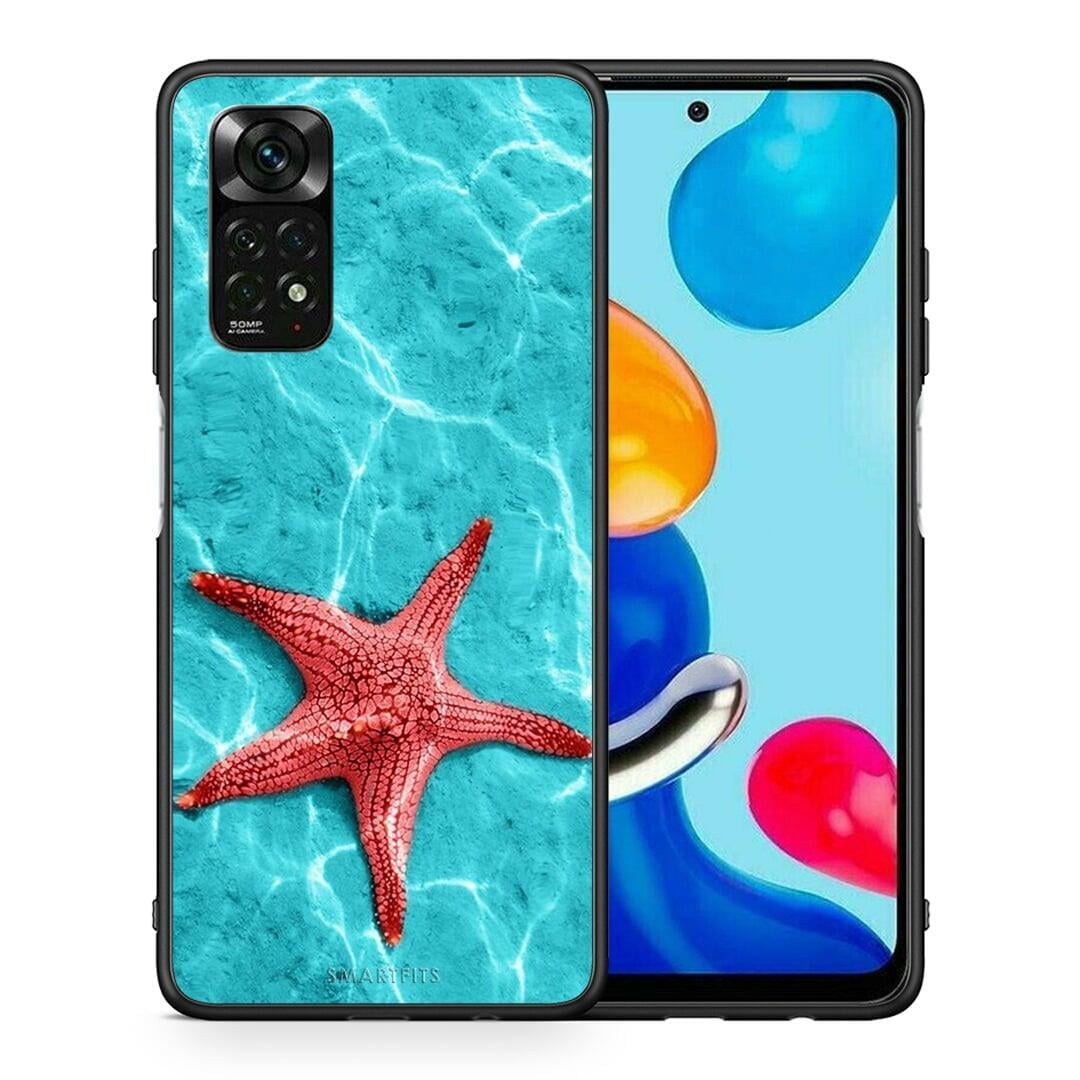 Θήκη Xiaomi Redmi Note 12 Pro 4G Red Starfish από τη Smartfits με σχέδιο στο πίσω μέρος και μαύρο περίβλημα | Xiaomi Redmi Note 12 Pro 4G Red Starfish case with colorful back and black bezels