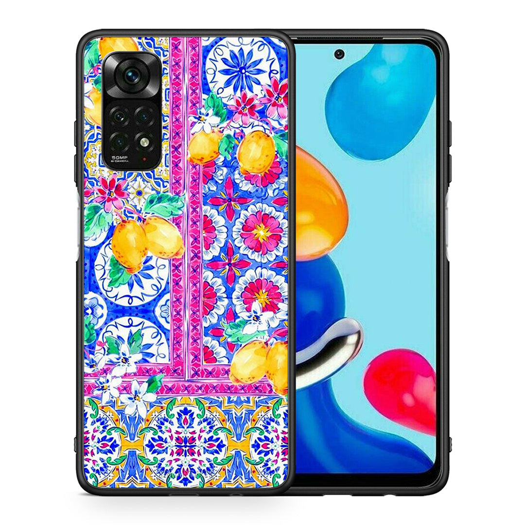 Θήκη Xiaomi Redmi Note 12 Pro 4G Retro Spring από τη Smartfits με σχέδιο στο πίσω μέρος και μαύρο περίβλημα | Xiaomi Redmi Note 12 Pro 4G Retro Spring case with colorful back and black bezels