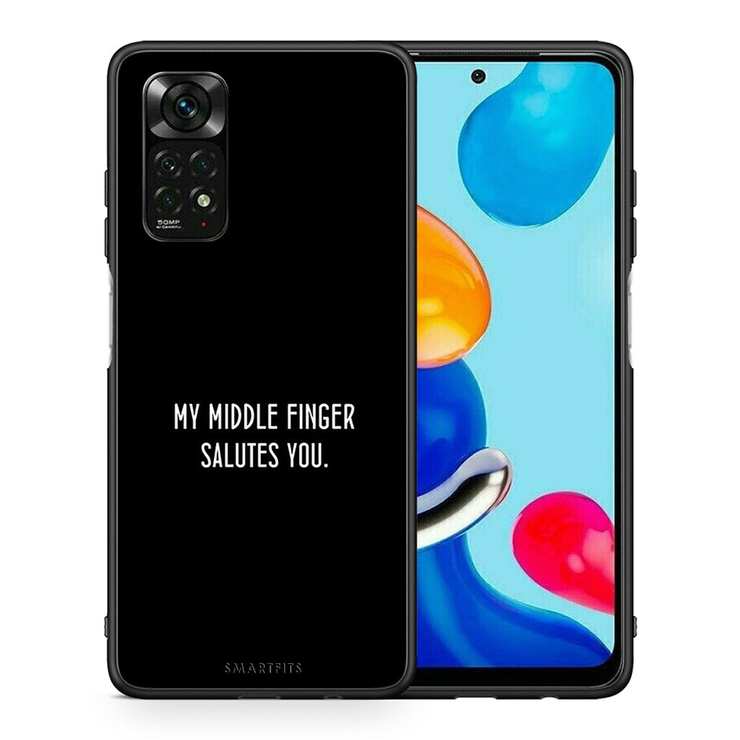 Θήκη Xiaomi Redmi Note 11 Pro 5G Salute από τη Smartfits με σχέδιο στο πίσω μέρος και μαύρο περίβλημα | Xiaomi Redmi Note 11 Pro 5G Salute case with colorful back and black bezels