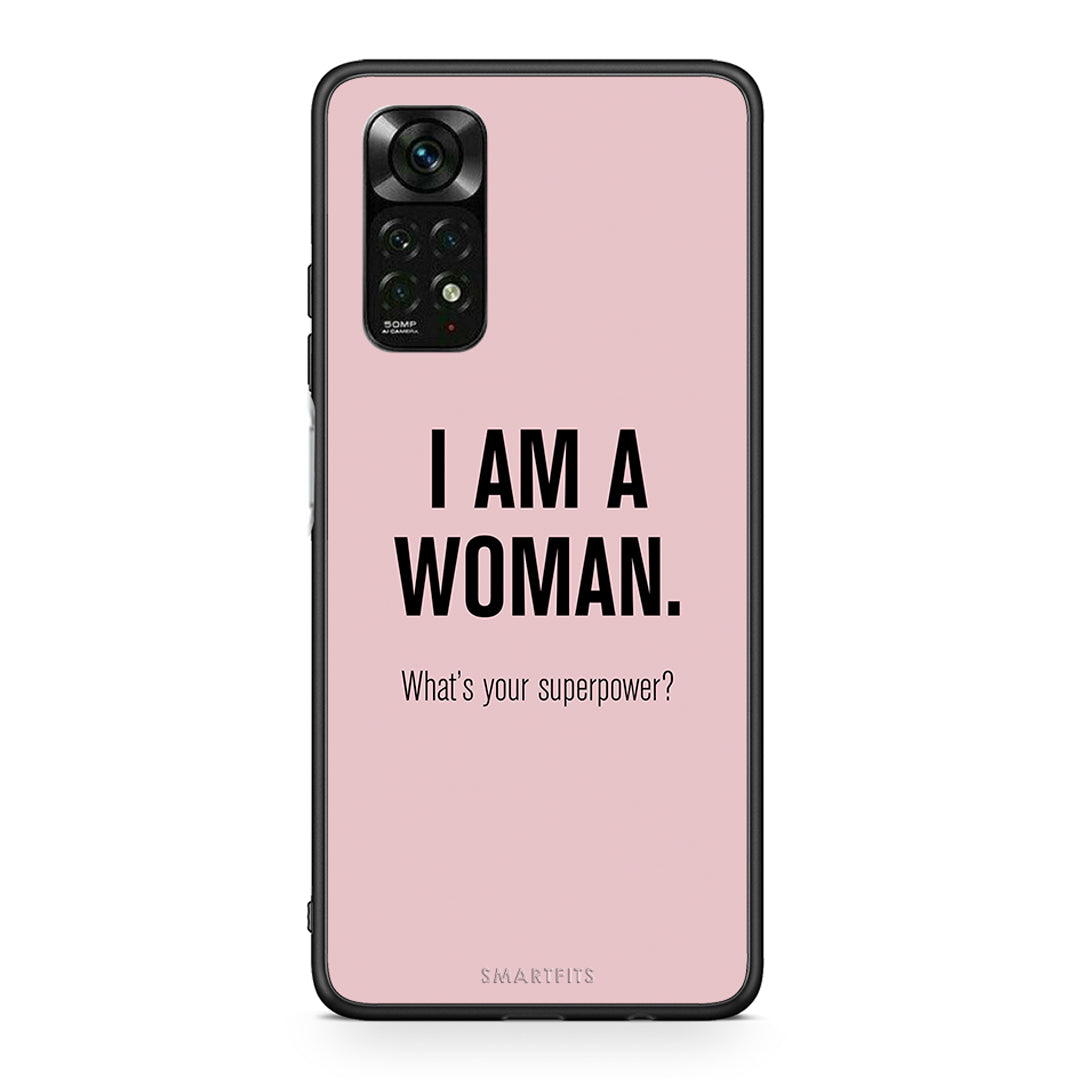 Xiaomi Redmi Note 11 Pro 5G Superpower Woman θήκη από τη Smartfits με σχέδιο στο πίσω μέρος και μαύρο περίβλημα | Smartphone case with colorful back and black bezels by Smartfits