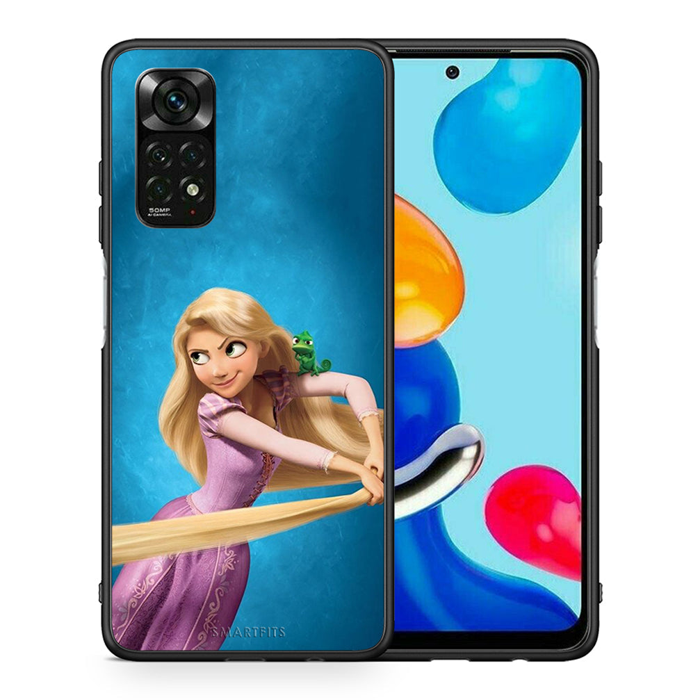 Θήκη Αγίου Βαλεντίνου Xiaomi Redmi Note 12 Pro 4G Tangled 2 από τη Smartfits με σχέδιο στο πίσω μέρος και μαύρο περίβλημα | Xiaomi Redmi Note 12 Pro 4G Tangled 2 case with colorful back and black bezels