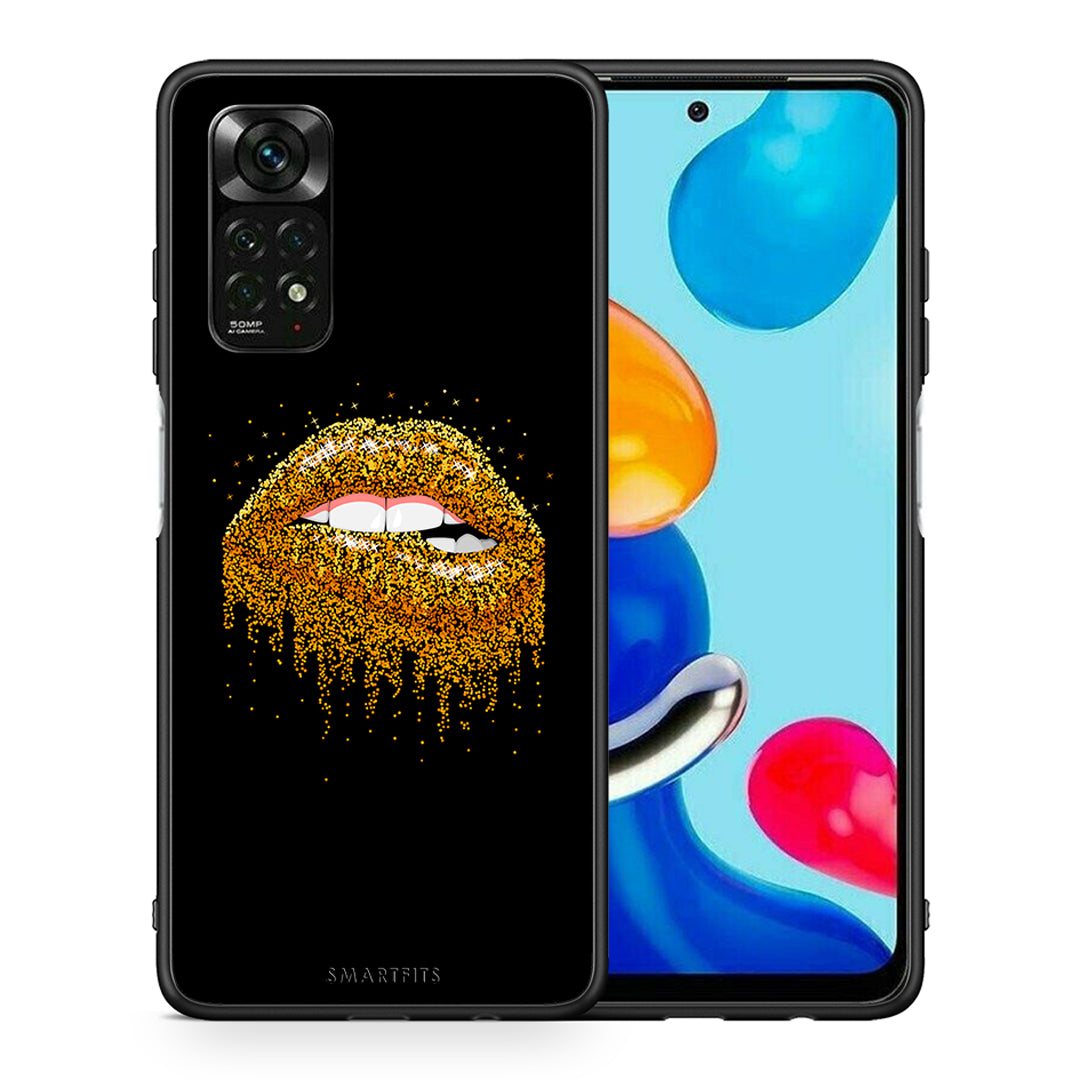 Θήκη Xiaomi Redmi Note 11 Pro 5G Valentine Golden από τη Smartfits με σχέδιο στο πίσω μέρος και μαύρο περίβλημα | Xiaomi Redmi Note 11 Pro 5G Valentine Golden case with colorful back and black bezels