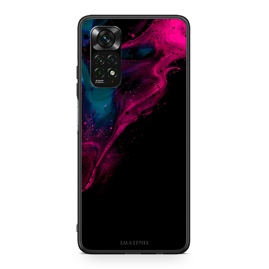 Xiaomi Redmi Note 12 Pro 4G Watercolor Pink Black θήκη από τη Smartfits με σχέδιο στο πίσω μέρος και μαύρο περίβλημα | Smartphone case with colorful back and black bezels by Smartfits