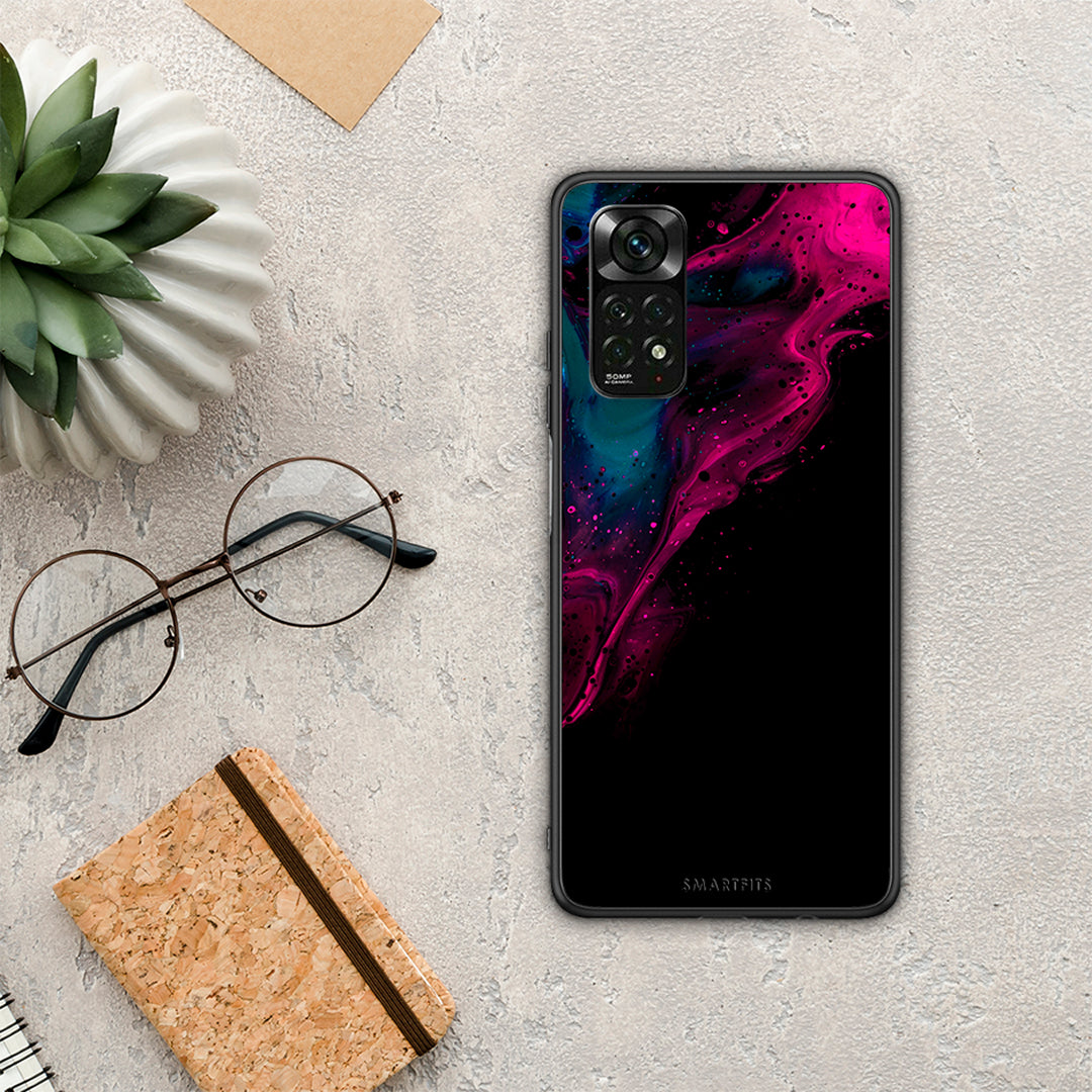 Watercolor Pink Black - Xiaomi Redmi Note 11 Pro 4G / 5G case 