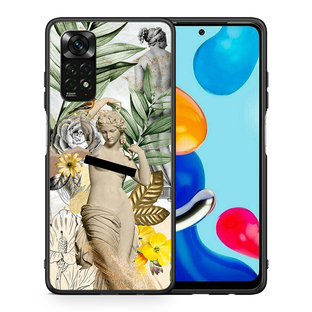 Θήκη Xiaomi Redmi Note 12 Pro 4G Woman Statue από τη Smartfits με σχέδιο στο πίσω μέρος και μαύρο περίβλημα | Xiaomi Redmi Note 12 Pro 4G Woman Statue case with colorful back and black bezels