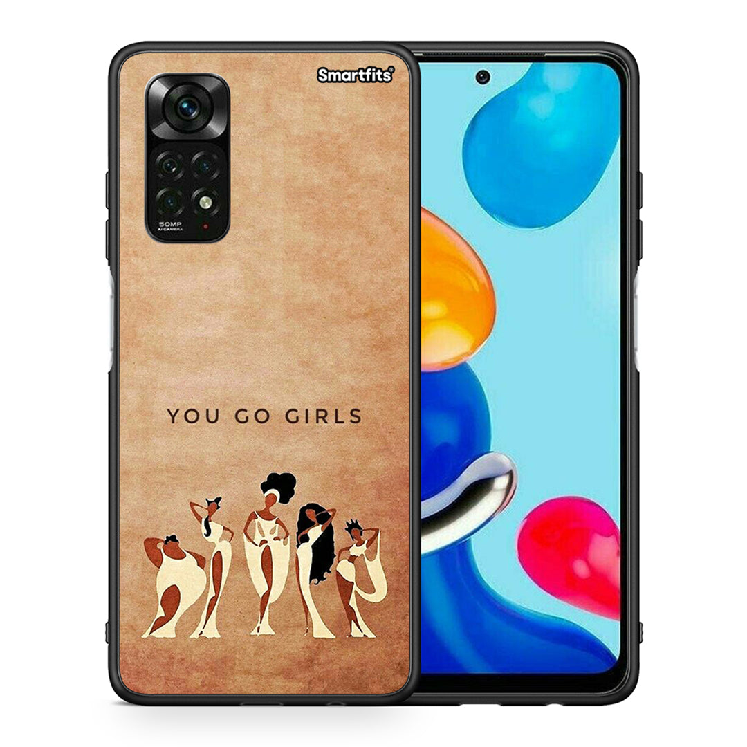 Θήκη Xiaomi Redmi Note 12 Pro 4G You Go Girl από τη Smartfits με σχέδιο στο πίσω μέρος και μαύρο περίβλημα | Xiaomi Redmi Note 12 Pro 4G You Go Girl case with colorful back and black bezels