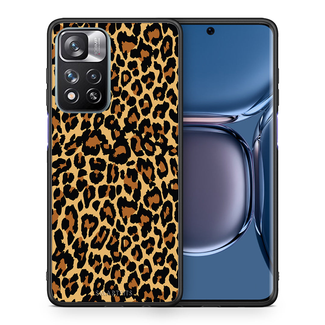 Θήκη Xiaomi Redmi Note 11 Pro/11 Pro+ Leopard Animal από τη Smartfits με σχέδιο στο πίσω μέρος και μαύρο περίβλημα | Xiaomi Redmi Note 11 Pro/11 Pro+ Leopard Animal case with colorful back and black bezels