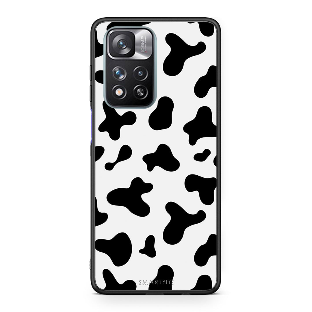 Xiaomi Redmi Note 11 Pro/11 Pro+ Cow Print θήκη από τη Smartfits με σχέδιο στο πίσω μέρος και μαύρο περίβλημα | Smartphone case with colorful back and black bezels by Smartfits