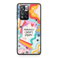 Thumbnail for Xiaomi Redmi Note 11 Pro/11 Pro+ Manifest Your Vision θήκη από τη Smartfits με σχέδιο στο πίσω μέρος και μαύρο περίβλημα | Smartphone case with colorful back and black bezels by Smartfits