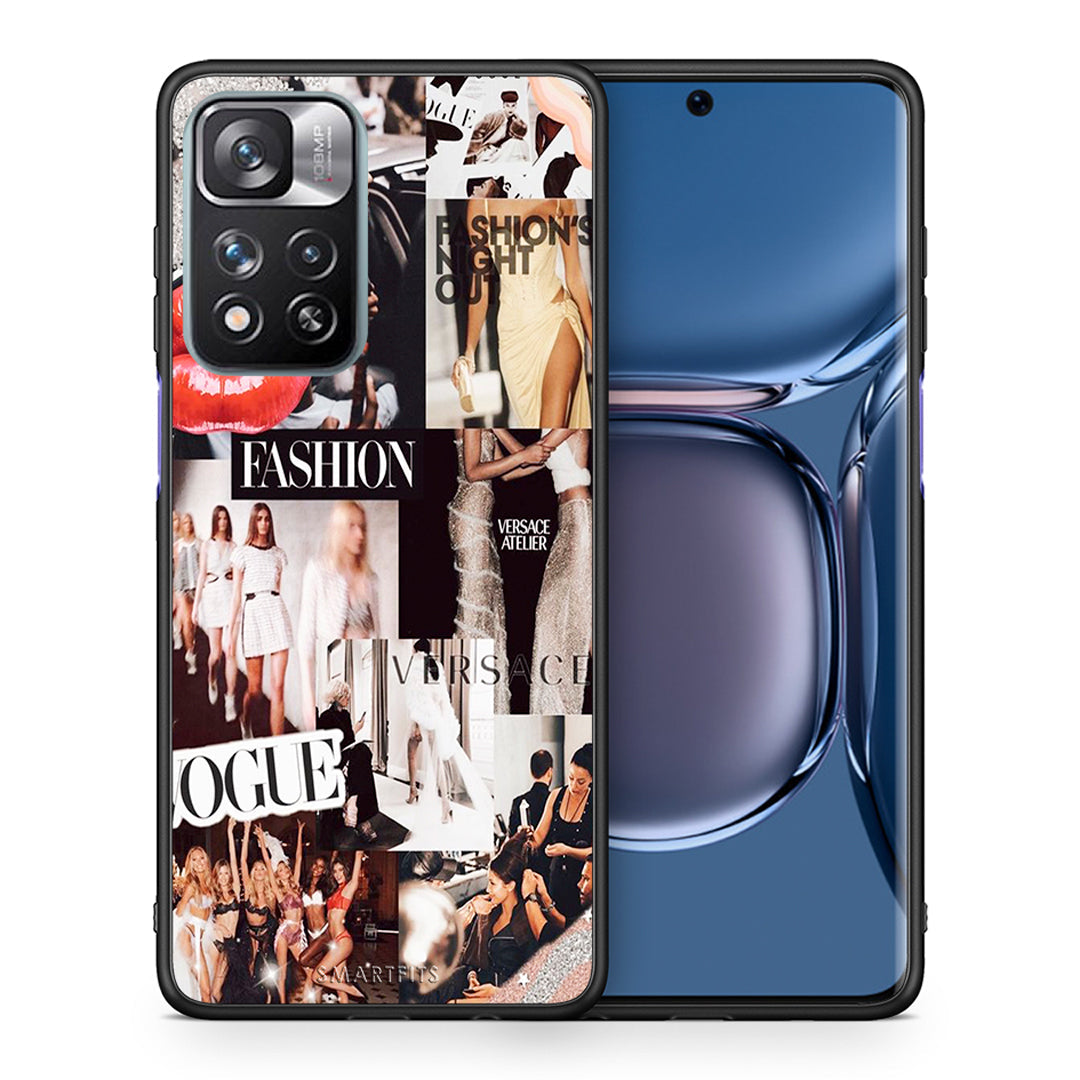 Θήκη Αγίου Βαλεντίνου Xiaomi Redmi Note 11 Pro / 11 Pro+ Collage Fashion από τη Smartfits με σχέδιο στο πίσω μέρος και μαύρο περίβλημα | Xiaomi Redmi Note 11 Pro / 11 Pro+ Collage Fashion case with colorful back and black bezels