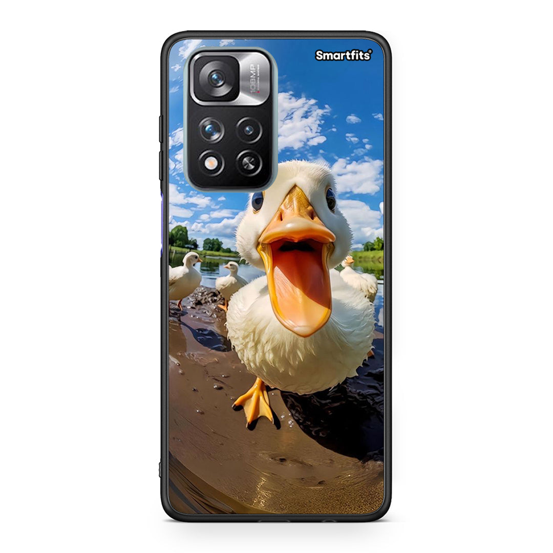 Xiaomi Redmi Note 11 Pro/11 Pro+ Duck Face θήκη από τη Smartfits με σχέδιο στο πίσω μέρος και μαύρο περίβλημα | Smartphone case with colorful back and black bezels by Smartfits