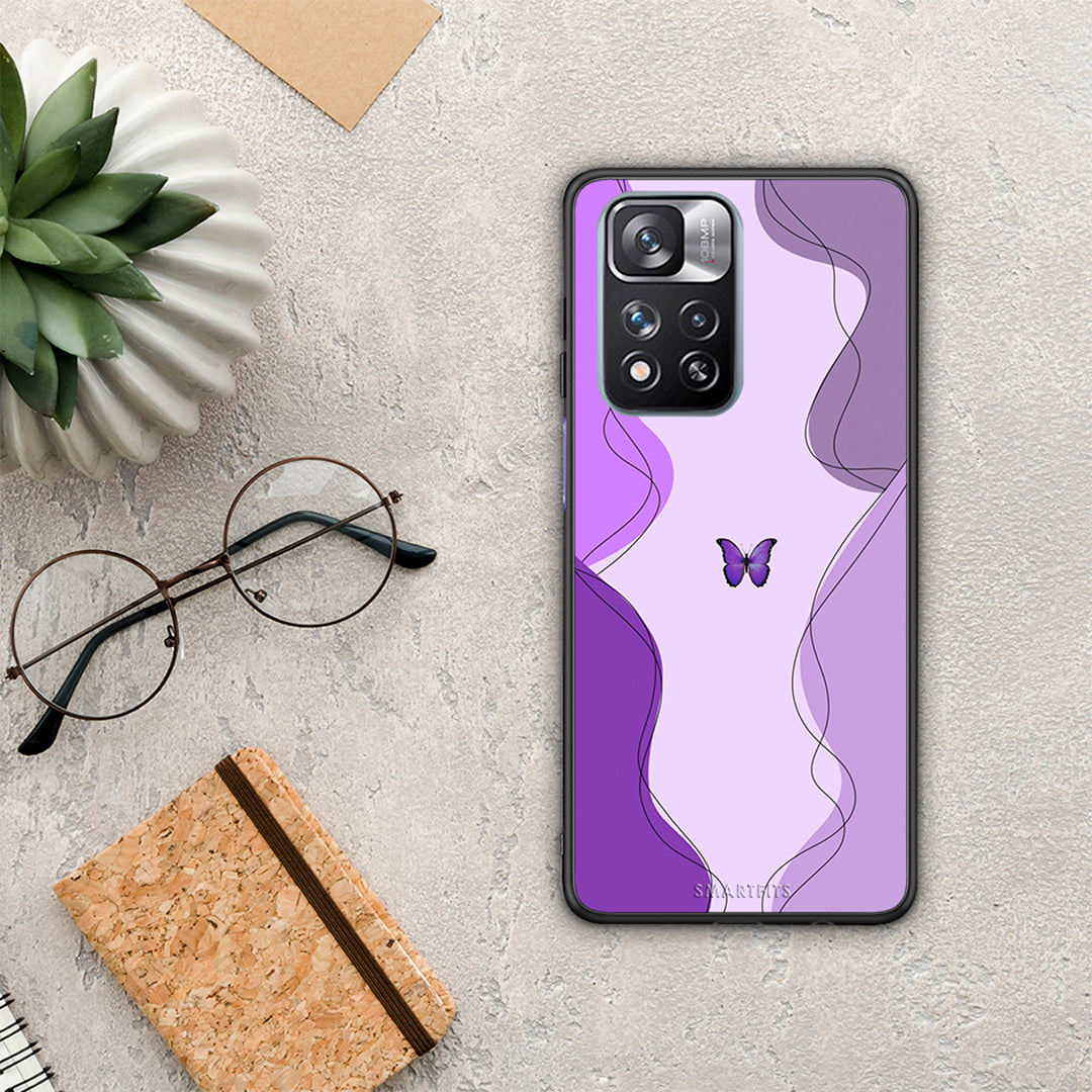 Purple Mariposa - Xiaomi Redmi Note 11 Pro+ 5G case