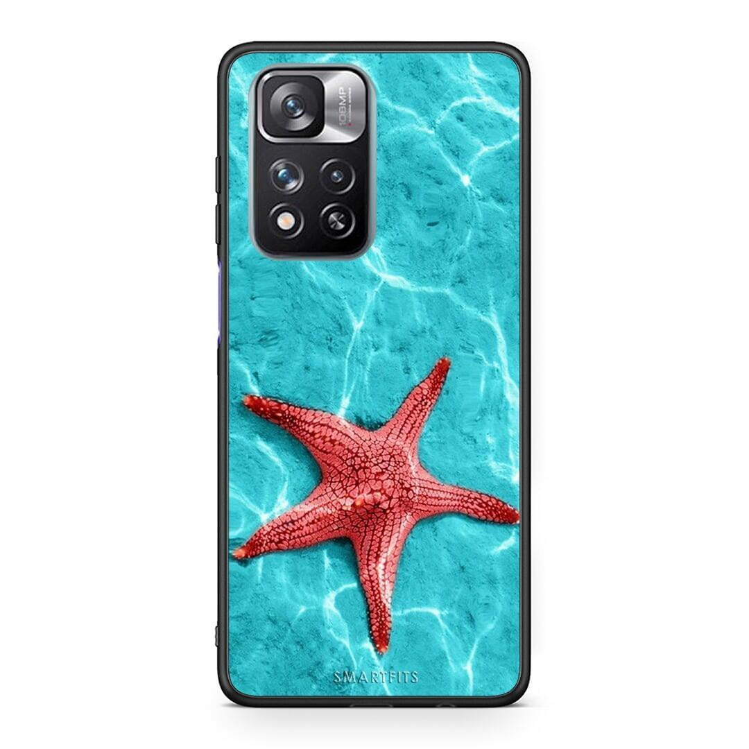 Xiaomi Redmi Note 11 Pro / 11 Pro+ Red Starfish Θήκη από τη Smartfits με σχέδιο στο πίσω μέρος και μαύρο περίβλημα | Smartphone case with colorful back and black bezels by Smartfits