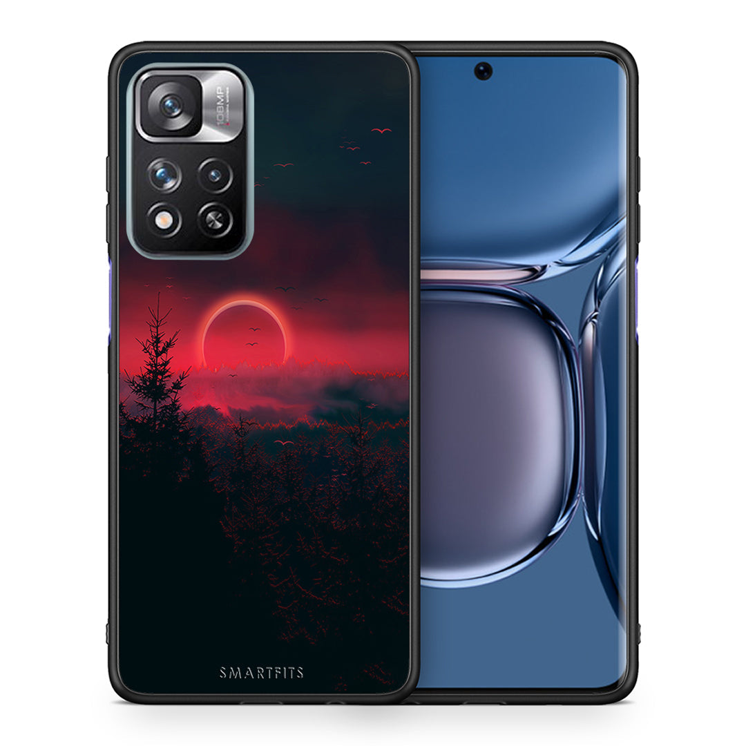 Θήκη Xiaomi Redmi Note 11 Pro/11 Pro+ Sunset Tropic από τη Smartfits με σχέδιο στο πίσω μέρος και μαύρο περίβλημα | Xiaomi Redmi Note 11 Pro/11 Pro+ Sunset Tropic case with colorful back and black bezels