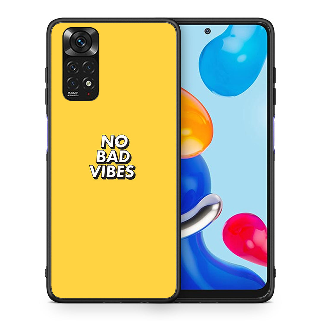 Θήκη Xiaomi Redmi Note 11 Vibes Text από τη Smartfits με σχέδιο στο πίσω μέρος και μαύρο περίβλημα | Xiaomi Redmi Note 11 Vibes Text case with colorful back and black bezels