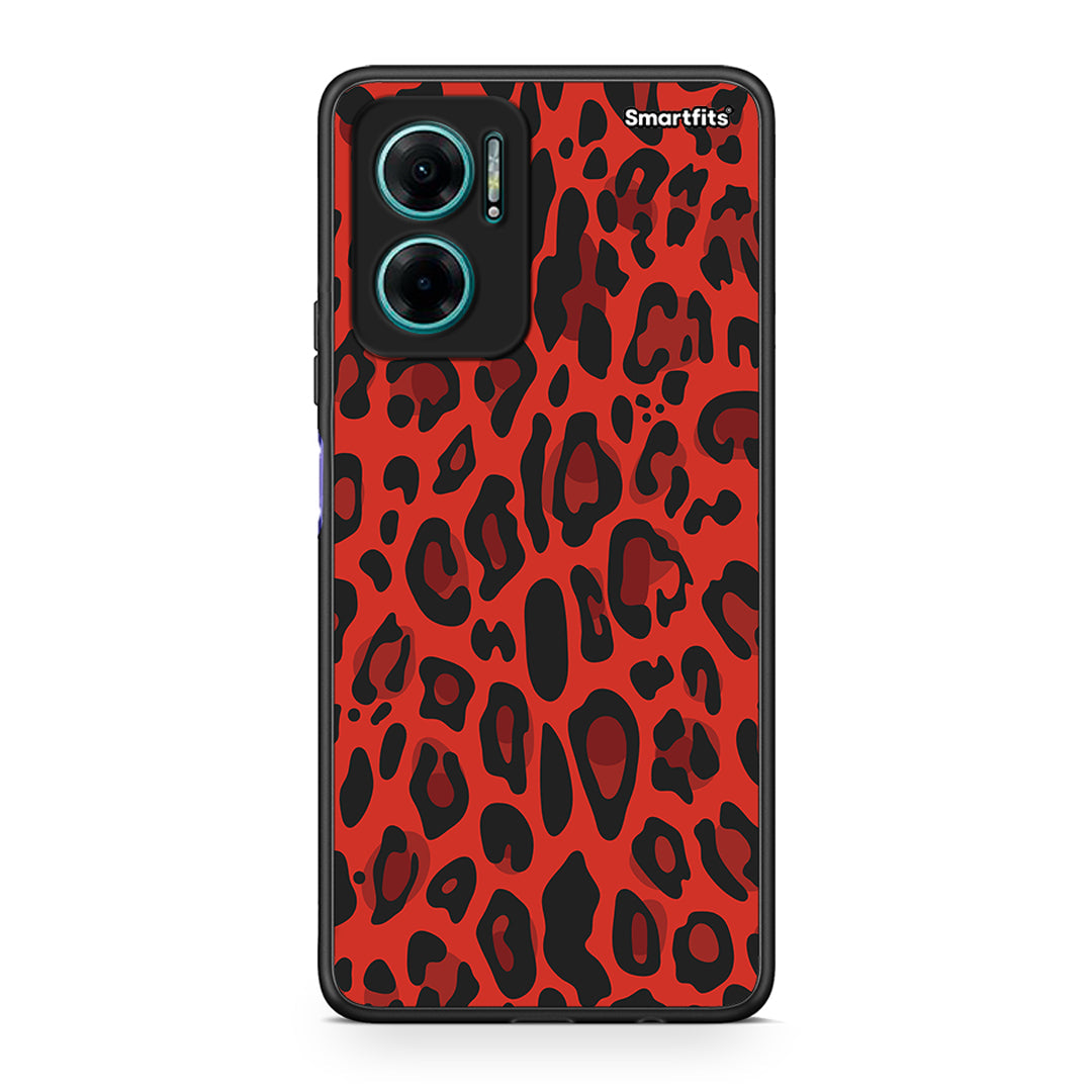 4 - Xiaomi Redmi Note 11E Red Leopard Animal case, cover, bumper