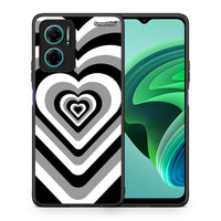 Thumbnail for Θήκη Xiaomi Redmi Note 11E Black Hearts από τη Smartfits με σχέδιο στο πίσω μέρος και μαύρο περίβλημα | Xiaomi Redmi Note 11E Black Hearts case with colorful back and black bezels