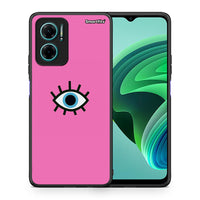 Thumbnail for Θήκη Xiaomi Redmi Note 11E Blue Eye Pink από τη Smartfits με σχέδιο στο πίσω μέρος και μαύρο περίβλημα | Xiaomi Redmi Note 11E Blue Eye Pink case with colorful back and black bezels