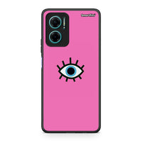 Thumbnail for Xiaomi Redmi Note 11E Blue Eye Pink θήκη από τη Smartfits με σχέδιο στο πίσω μέρος και μαύρο περίβλημα | Smartphone case with colorful back and black bezels by Smartfits