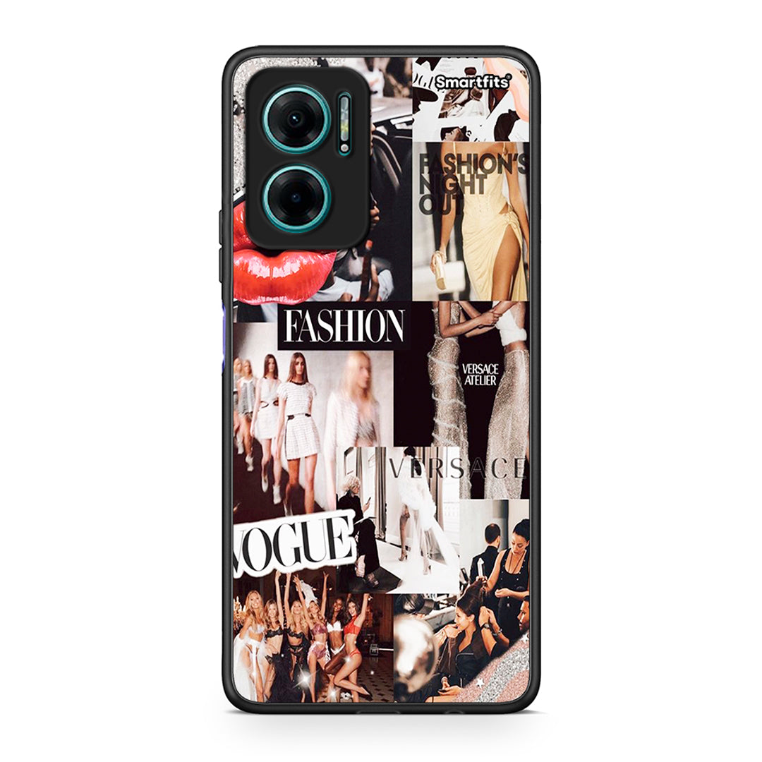Xiaomi Redmi Note 11E Collage Fashion Θήκη Αγίου Βαλεντίνου από τη Smartfits με σχέδιο στο πίσω μέρος και μαύρο περίβλημα | Smartphone case with colorful back and black bezels by Smartfits