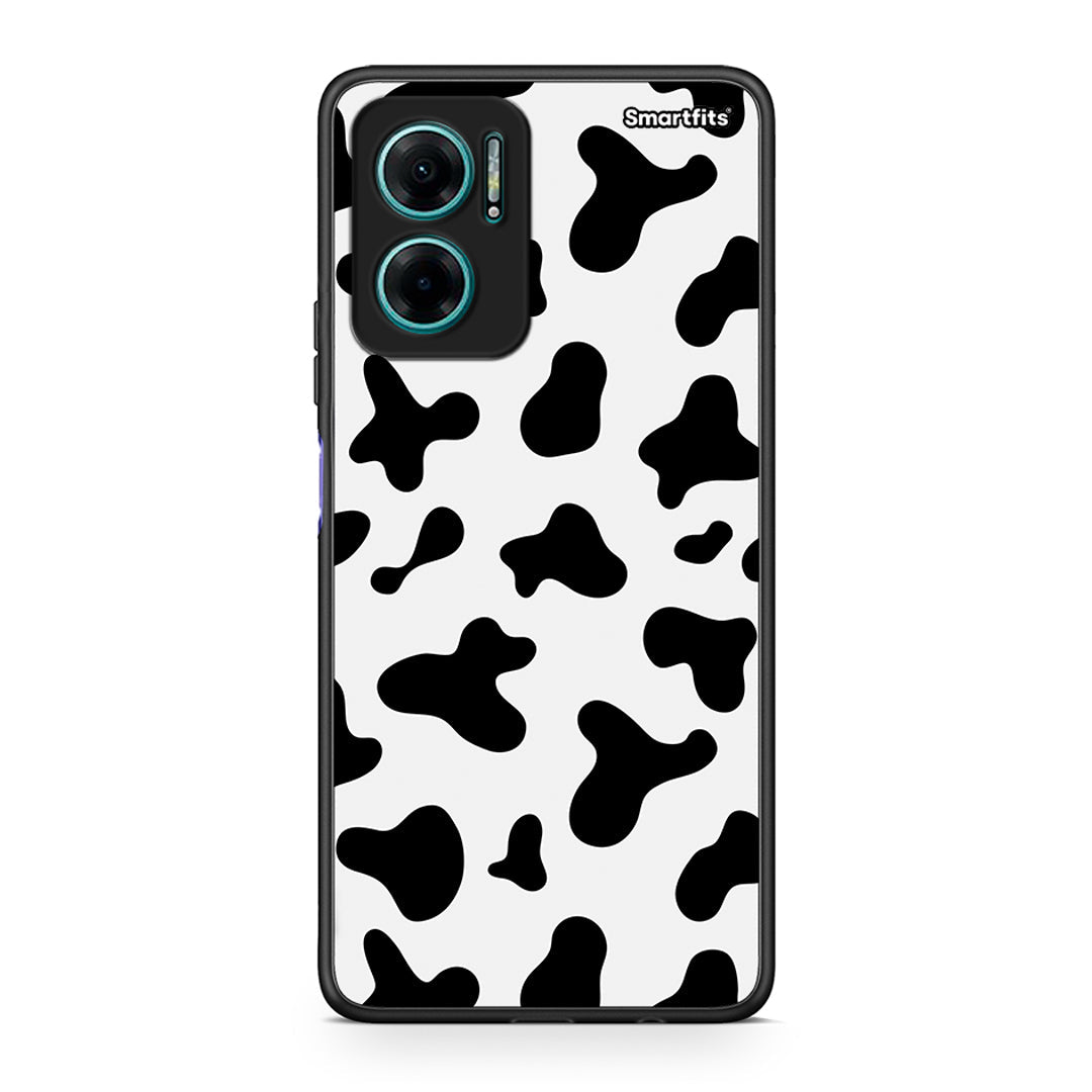 Xiaomi Redmi Note 11E Cow Print θήκη από τη Smartfits με σχέδιο στο πίσω μέρος και μαύρο περίβλημα | Smartphone case with colorful back and black bezels by Smartfits