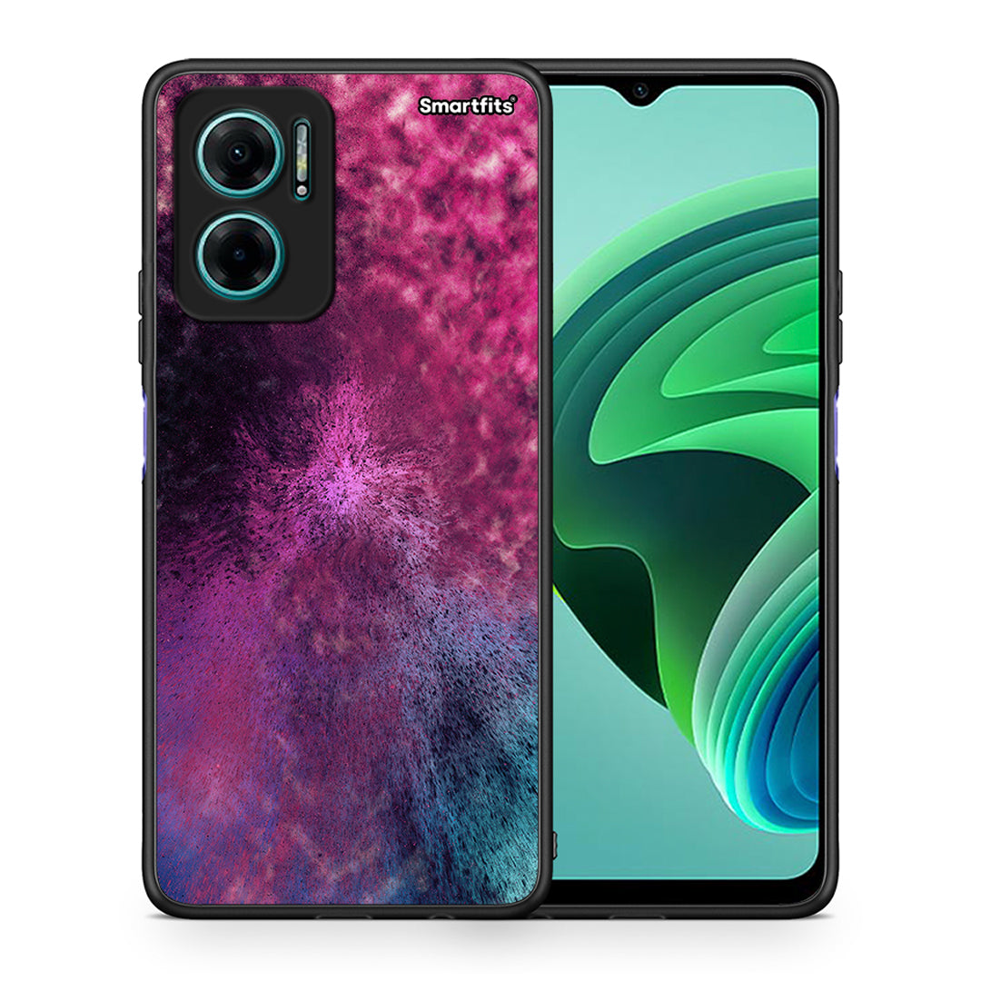 Θήκη Xiaomi Redmi Note 11E Aurora Galaxy από τη Smartfits με σχέδιο στο πίσω μέρος και μαύρο περίβλημα | Xiaomi Redmi Note 11E Aurora Galaxy case with colorful back and black bezels