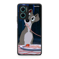 Thumbnail for Xiaomi Redmi Note 11E Lady And Tramp 1 Θήκη Αγίου Βαλεντίνου από τη Smartfits με σχέδιο στο πίσω μέρος και μαύρο περίβλημα | Smartphone case with colorful back and black bezels by Smartfits