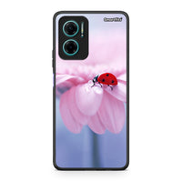 Thumbnail for Xiaomi Redmi Note 11E Ladybug Flower θήκη από τη Smartfits με σχέδιο στο πίσω μέρος και μαύρο περίβλημα | Smartphone case with colorful back and black bezels by Smartfits