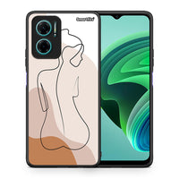 Thumbnail for Θήκη Xiaomi Redmi Note 11E LineArt Woman από τη Smartfits με σχέδιο στο πίσω μέρος και μαύρο περίβλημα | Xiaomi Redmi Note 11E LineArt Woman case with colorful back and black bezels