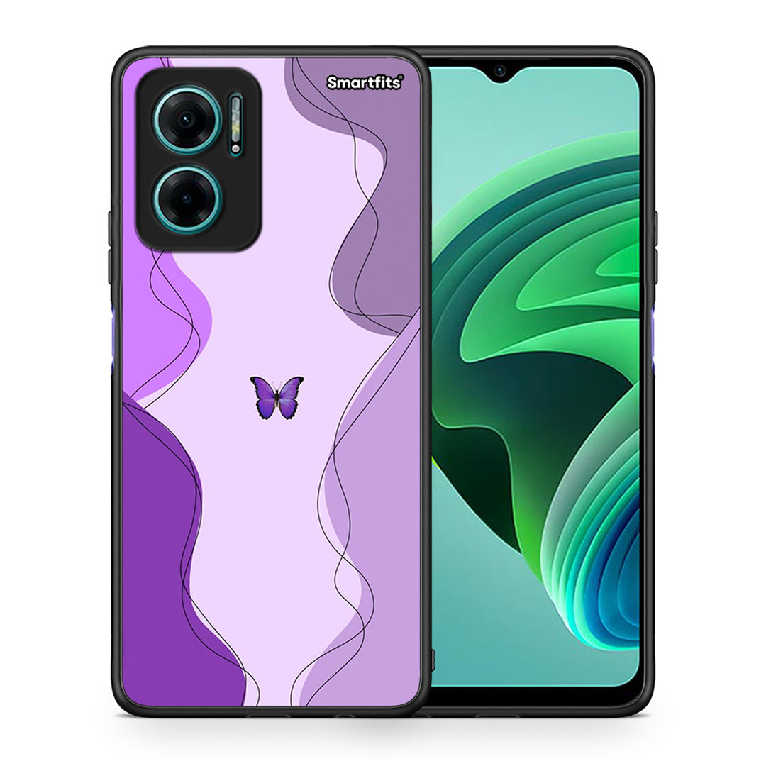 Purple Mariposa - Xiaomi Redmi Note 11E case