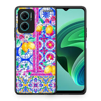 Thumbnail for Θήκη Xiaomi Redmi Note 11E Retro Spring από τη Smartfits με σχέδιο στο πίσω μέρος και μαύρο περίβλημα | Xiaomi Redmi Note 11E Retro Spring case with colorful back and black bezels