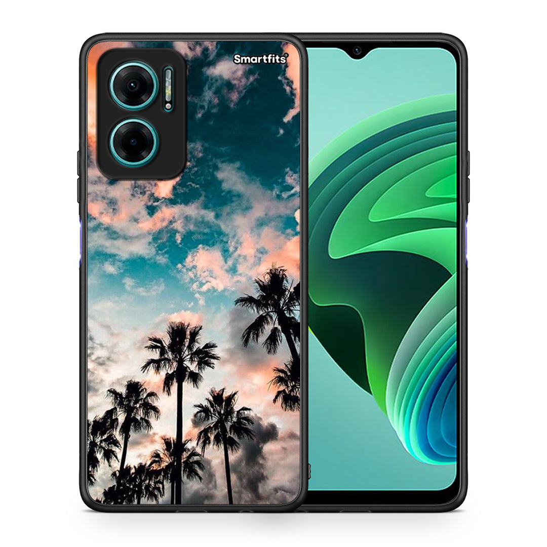 Θήκη Xiaomi Redmi Note 11E Sky Summer από τη Smartfits με σχέδιο στο πίσω μέρος και μαύρο περίβλημα | Xiaomi Redmi Note 11E Sky Summer case with colorful back and black bezels