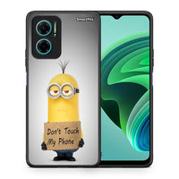 Thumbnail for Θήκη Xiaomi Redmi Note 11E Minion Text από τη Smartfits με σχέδιο στο πίσω μέρος και μαύρο περίβλημα | Xiaomi Redmi Note 11E Minion Text case with colorful back and black bezels