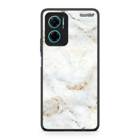 Thumbnail for Xiaomi Redmi Note 11E White Gold Marble θήκη από τη Smartfits με σχέδιο στο πίσω μέρος και μαύρο περίβλημα | Smartphone case with colorful back and black bezels by Smartfits