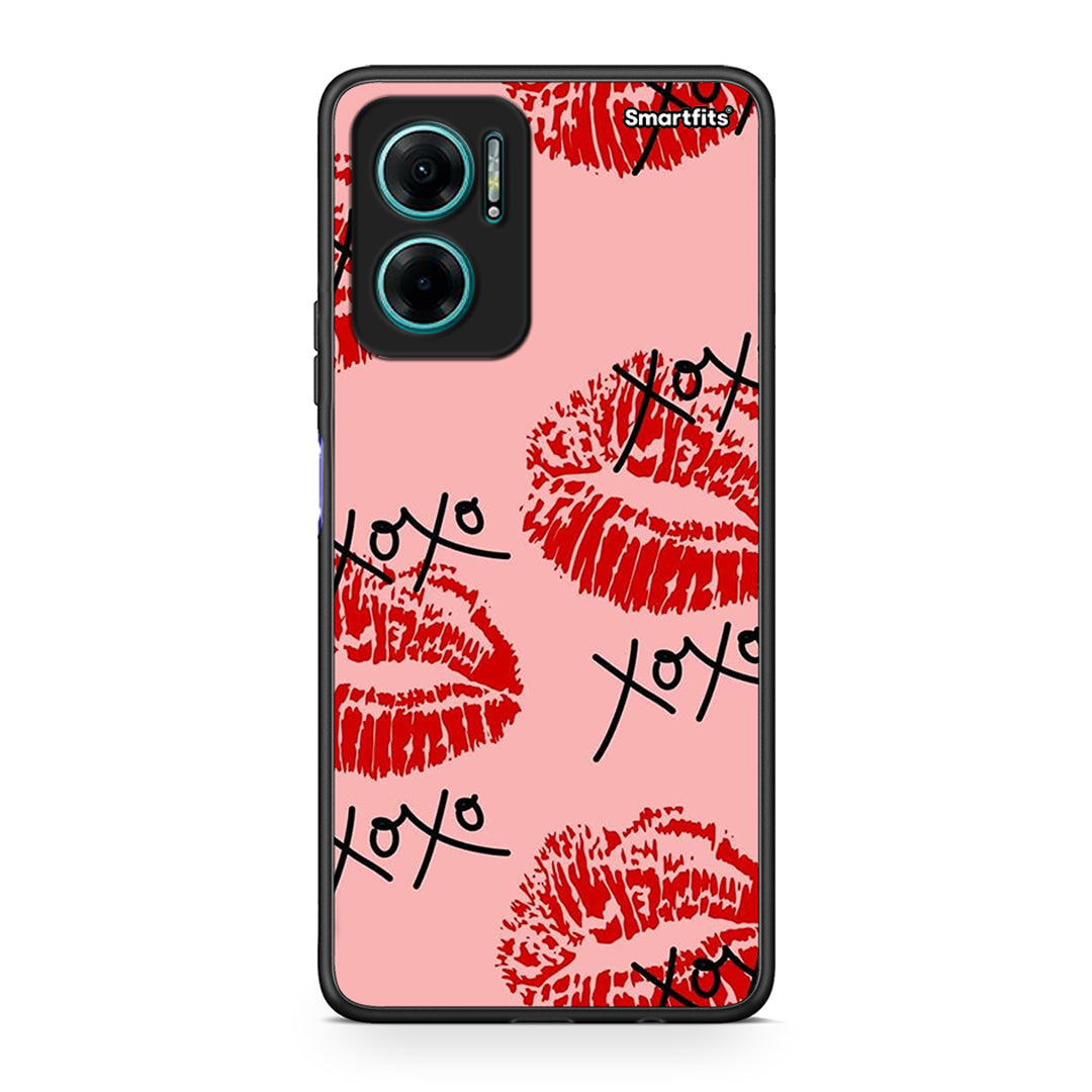 Xiaomi Redmi Note 11E XOXO Lips θήκη από τη Smartfits με σχέδιο στο πίσω μέρος και μαύρο περίβλημα | Smartphone case with colorful back and black bezels by Smartfits