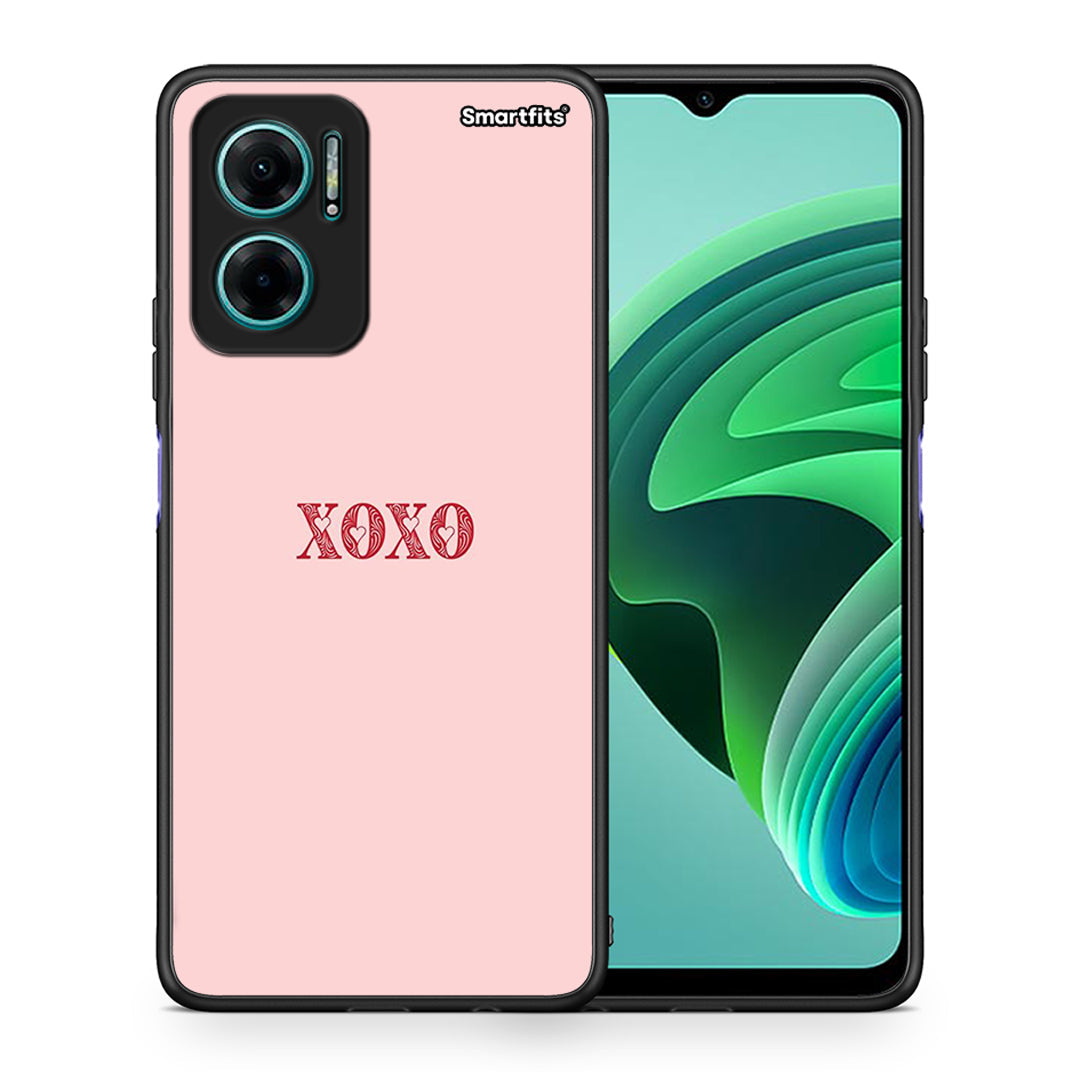 Θήκη Xiaomi Redmi Note 11E XOXO Love από τη Smartfits με σχέδιο στο πίσω μέρος και μαύρο περίβλημα | Xiaomi Redmi Note 11E XOXO Love case with colorful back and black bezels