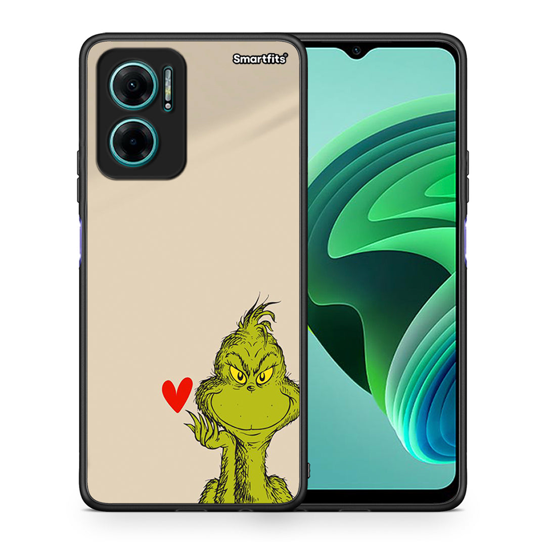 Θήκη Xiaomi Redmi Note 11E Xmas Grinch από τη Smartfits με σχέδιο στο πίσω μέρος και μαύρο περίβλημα | Xiaomi Redmi Note 11E Xmas Grinch case with colorful back and black bezels