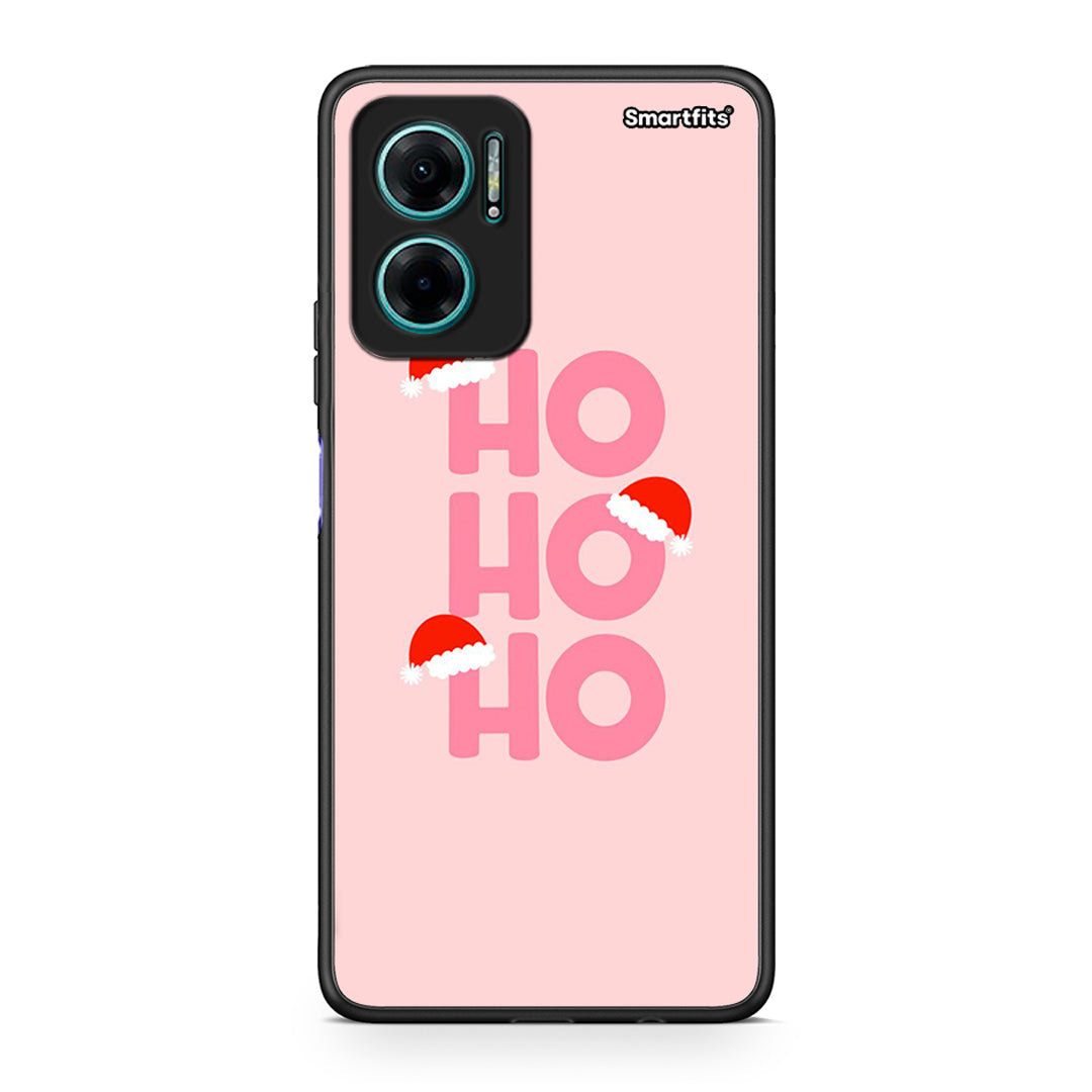 Xiaomi Redmi Note 11E Xmas Ho Ho Ho θήκη από τη Smartfits με σχέδιο στο πίσω μέρος και μαύρο περίβλημα | Smartphone case with colorful back and black bezels by Smartfits