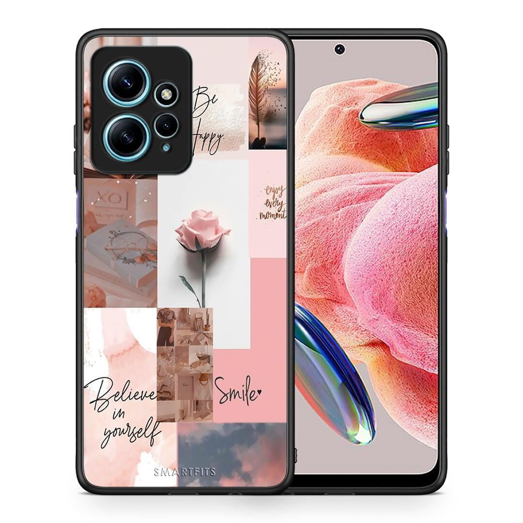 Θήκη Xiaomi Redmi Note 12 4G / Redmi K60 Pro Aesthetic Collage από τη Smartfits με σχέδιο στο πίσω μέρος και μαύρο περίβλημα | Xiaomi Redmi Note 12 4G / Redmi K60 Pro Aesthetic Collage Case with Colorful Back and Black Bezels